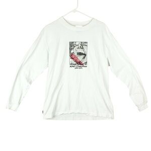 100 Thieves x Jujutsu Kaisen Finger Men Long Sleeve T Shirt White Size M EUC